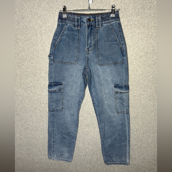 Women's Baggy Cargo Jeans – Size 00, Stretch Waistband - Picture 1 of 5
